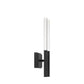 Eurofase Lighting Benicio 18" 2-Light Dimmable Integrated LED Matte Black Wall Sconce With Clear Glass Shades