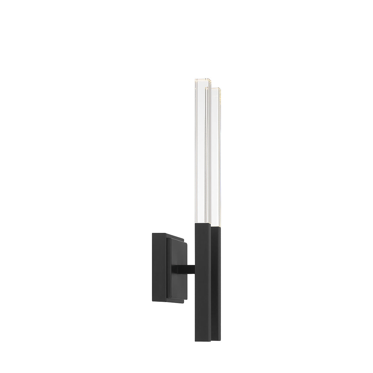 Eurofase Lighting Benicio 18" 2-Light Dimmable Integrated LED Matte Black Wall Sconce With Clear Glass Shades