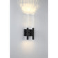 Eurofase Lighting Benicio 18" 2-Light Dimmable Integrated LED Matte Black Wall Sconce With Clear Glass Shades