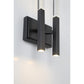 Eurofase Lighting Benicio 18" 2-Light Dimmable Integrated LED Matte Black Wall Sconce With Clear Glass Shades