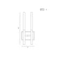 Eurofase Lighting Benicio 18" 2-Light Dimmable Integrated LED Matte Black Wall Sconce With Clear Glass Shades
