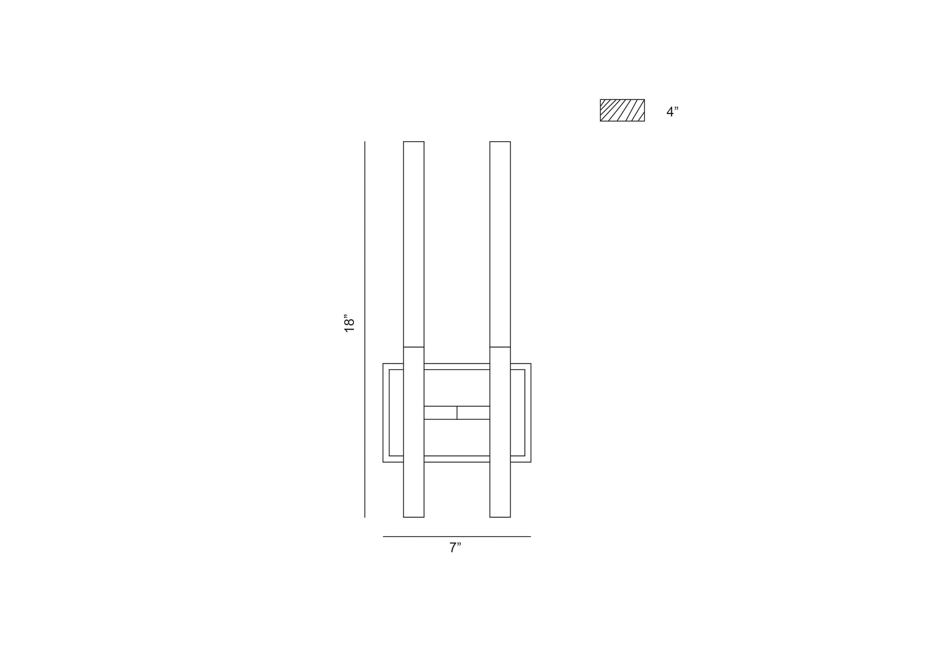 Eurofase Lighting Benicio 18" 2-Light Dimmable Integrated LED Matte Black Wall Sconce With Clear Glass Shades