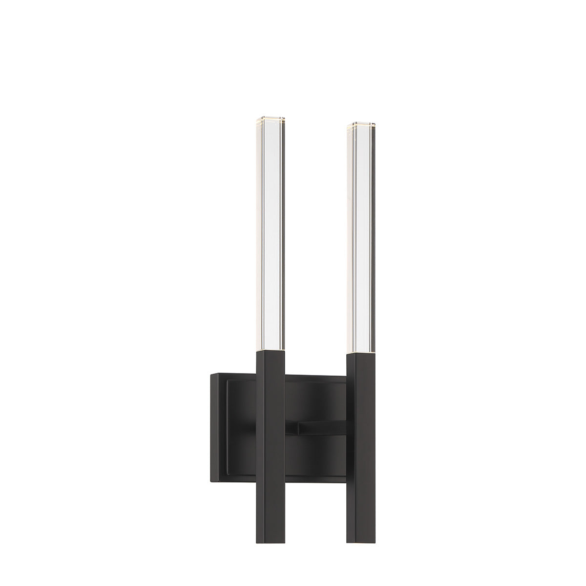 Eurofase Lighting Benicio 18" 2-Light Dimmable Integrated LED Matte Black Wall Sconce With Clear Glass Shades