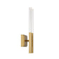 Eurofase Lighting Benicio 18" 2-Light Dimmable Integrated LED Matte Gold Wall Sconce With Clear Glass Shades