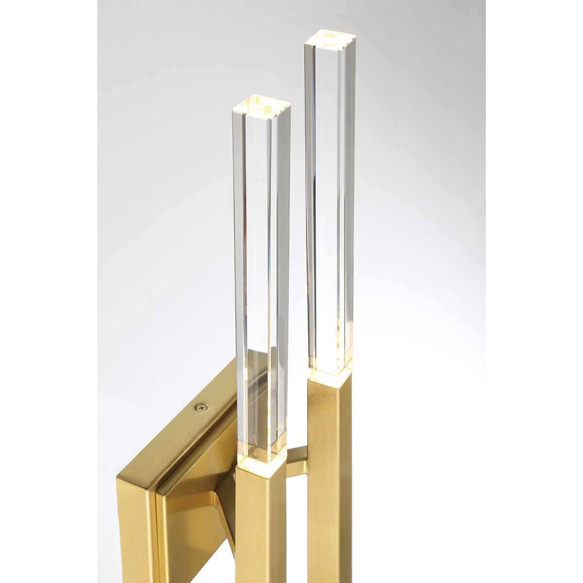 Eurofase Lighting Benicio 18" 2-Light Dimmable Integrated LED Matte Gold Wall Sconce With Clear Glass Shades