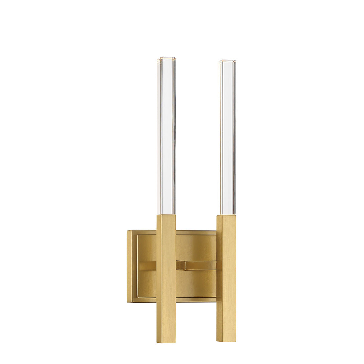 Eurofase Lighting Benicio 18" 2-Light Dimmable Integrated LED Matte Gold Wall Sconce With Clear Glass Shades