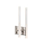 Eurofase Lighting Benicio 18" 2-Light Dimmable Integrated LED Polished Nickel Wall Sconce With Clear Glass Shades