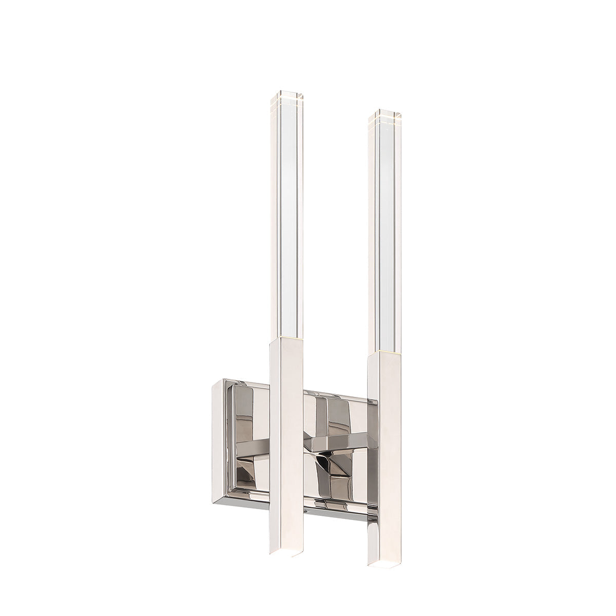 Eurofase Lighting Benicio 18" 2-Light Dimmable Integrated LED Polished Nickel Wall Sconce With Clear Glass Shades