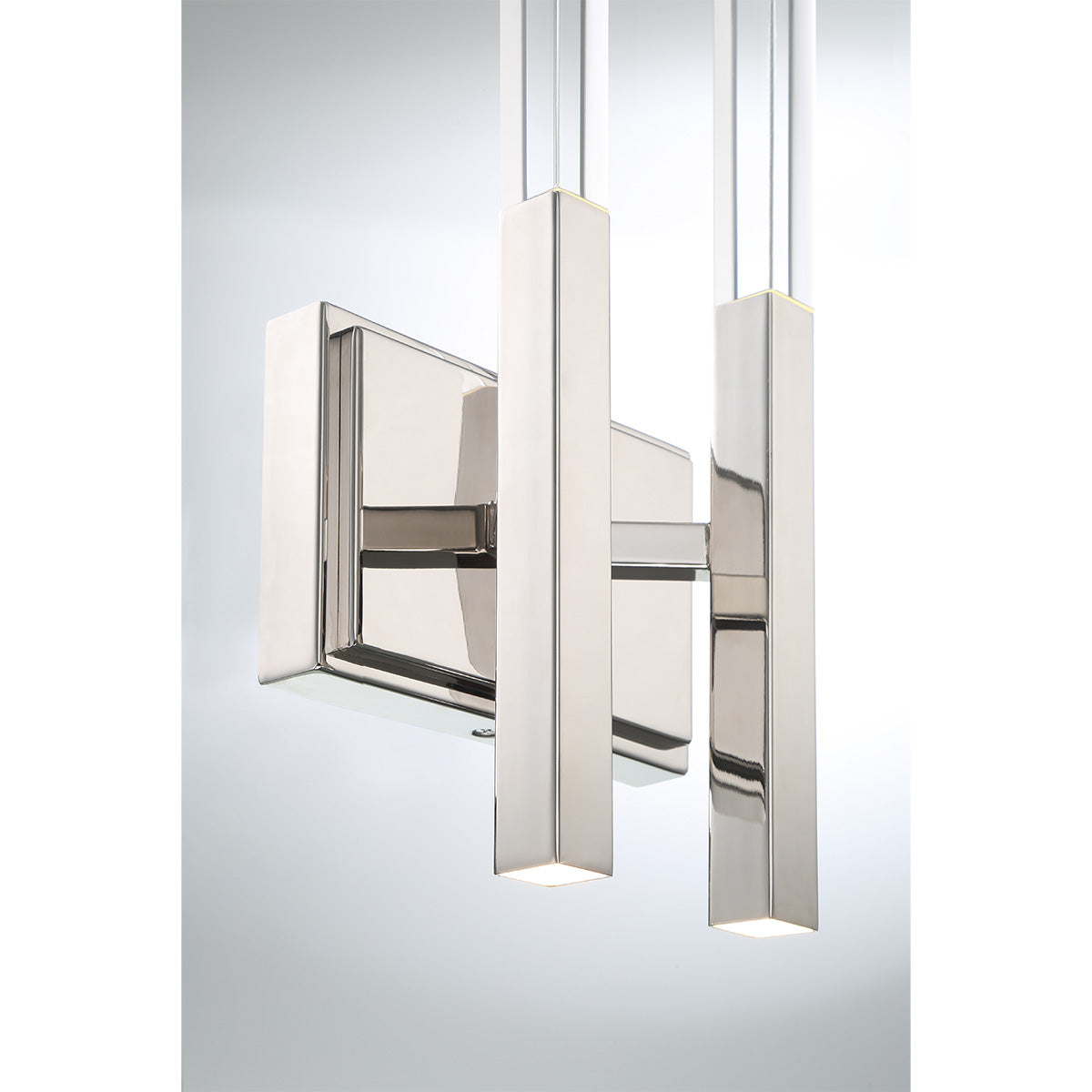 Eurofase Lighting Benicio 18" 2-Light Dimmable Integrated LED Polished Nickel Wall Sconce With Clear Glass Shades