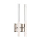 Eurofase Lighting Benicio 18" 2-Light Dimmable Integrated LED Polished Nickel Wall Sconce With Clear Glass Shades