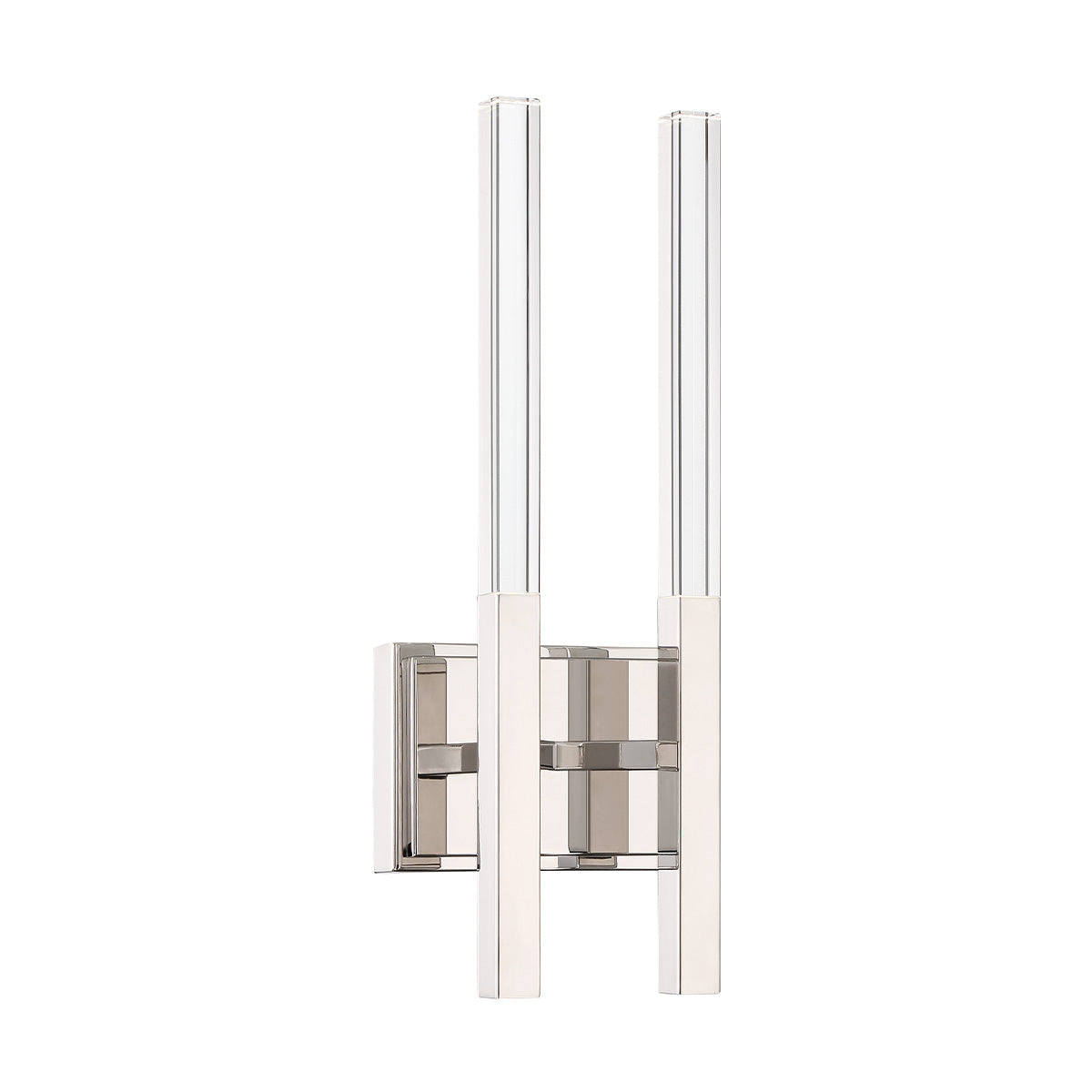 Eurofase Lighting Benicio 18" 2-Light Dimmable Integrated LED Polished Nickel Wall Sconce With Clear Glass Shades