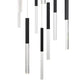 Eurofase Lighting Benicio 22" 11-Light Dimmable Integrated LED Matte Black Round Chandelier With Clear Glass Shades