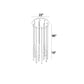 Eurofase Lighting Benicio 22" 11-Light Dimmable Integrated LED Matte Black Round Chandelier With Clear Glass Shades