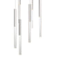 Eurofase Lighting Benicio 22" 11-Light Dimmable Integrated LED Polished Nickel Round Chandelier With Clear Glass Shades