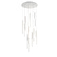 Eurofase Lighting Benicio 22" 11-Light Dimmable Integrated LED Polished Nickel Round Chandelier With Clear Glass Shades