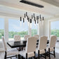 Eurofase Lighting Benicio 42" 18-Light Dimmable Integrated LED Matte Black Linear Chandelier With Clear Glass Shades