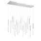 Eurofase Lighting Benicio 42" 18-Light Dimmable Integrated LED Polished Nickel Linear Chandelier With Clear Glass Shades