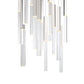 Eurofase Lighting Benicio 42" 18-Light Dimmable Integrated LED Polished Nickel Linear Chandelier With Clear Glass Shades
