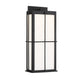 Eurofase Lighting Bensa 11" Large Dimmable Integrated LED Black Outdoor Wall Sconce With Opal White Glass Shade