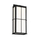 Eurofase Lighting Bensa 11" Large Dimmable Integrated LED Black Outdoor Wall Sconce With Opal White Glass Shade