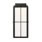 Eurofase Lighting Bensa 11" Large Dimmable Integrated LED Black Outdoor Wall Sconce With Opal White Glass Shade