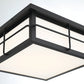 Eurofase Lighting Bensa 13" Dimmable Integrated LED Black Outdoor Flush Mount With Opal White Glass Shade
