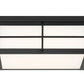 Eurofase Lighting Bensa 13" Dimmable Integrated LED Black Outdoor Flush Mount With Opal White Glass Shade