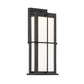 Eurofase Lighting Bensa 7" Small Dimmable Integrated LED Black Outdoor Wall Sconce With Opal White Glass Shade