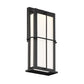 Eurofase Lighting Bensa 7" Small Dimmable Integrated LED Black Outdoor Wall Sconce With Opal White Glass Shade