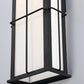 Eurofase Lighting Bensa 7" Small Dimmable Integrated LED Black Outdoor Wall Sconce With Opal White Glass Shade