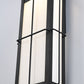 Eurofase Lighting Bensa 7" Small Dimmable Integrated LED Black Outdoor Wall Sconce With Opal White Glass Shade