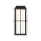 Eurofase Lighting Bensa 7" Small Dimmable Integrated LED Black Outdoor Wall Sconce With Opal White Glass Shade