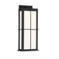 Eurofase Lighting Bensa 9" Medium Dimmable Integrated LED Black Outdoor Wall Sconce With Opal White Glass Shade
