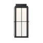 Eurofase Lighting Bensa 9" Medium Dimmable Integrated LED Black Outdoor Wall Sconce With Opal White Glass Shade