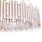 Eurofase Lighting Birla 28" 8-Light Antique Brass Chandelier With Glass Shades