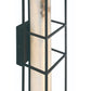 Eurofase Lighting Blakley 16" 1-Light Integrated LED Alabaster Shade Matte Black Metal Outdoor Wall Sconce