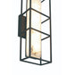 Eurofase Lighting Blakley 16" 1-Light Integrated LED Alabaster Shade Matte Black Metal Outdoor Wall Sconce