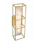 Eurofase Lighting Blakley 16" 1-Light Integrated LED Alabaster Shade Matte Gold Metal Outdoor Wall Sconce