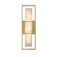Eurofase Lighting Blakley 16" 1-Light Integrated LED Alabaster Shade Matte Gold Metal Outdoor Wall Sconce