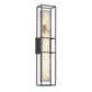 Eurofase Lighting Blakley 24" 1-Light Integrated LED Alabaster Shade Matte Black Metal Outdoor Wall Sconce