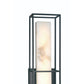 Eurofase Lighting Blakley 24" 1-Light Integrated LED Alabaster Shade Matte Black Metal Outdoor Wall Sconce