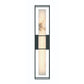 Eurofase Lighting Blakley 24" 1-Light Integrated LED Alabaster Shade Matte Black Metal Outdoor Wall Sconce