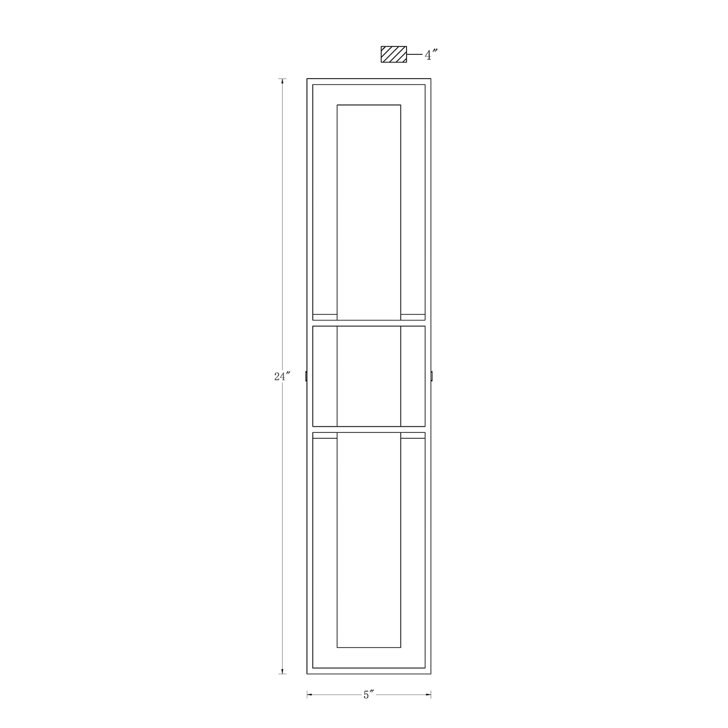 Eurofase Lighting Blakley 24" 1-Light Integrated LED Alabaster Shade Matte Black Metal Outdoor Wall Sconce