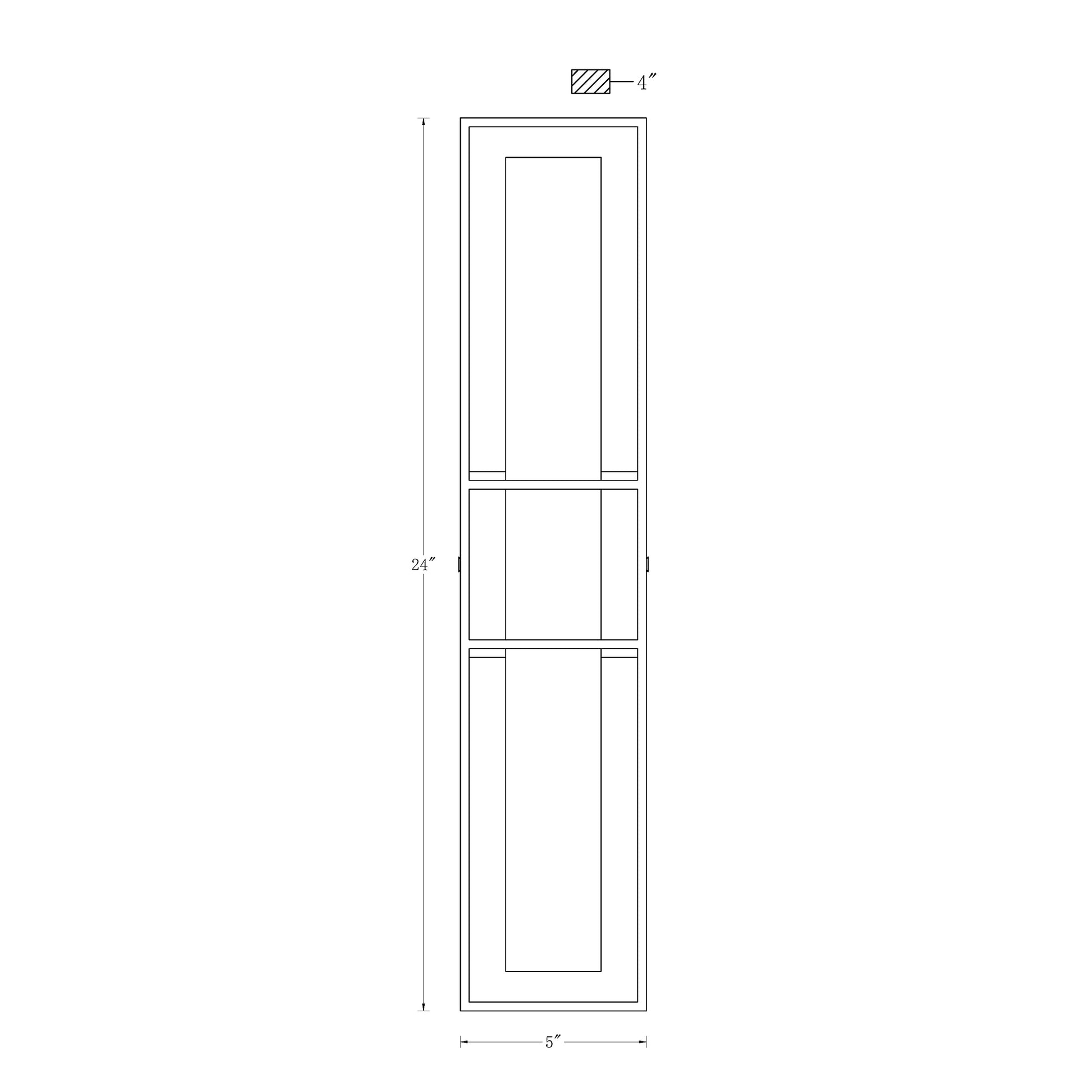 Eurofase Lighting Blakley 24" 1-Light Integrated LED Alabaster Shade Matte Black Metal Outdoor Wall Sconce