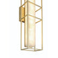 Eurofase Lighting Blakley 24" 1-Light Integrated LED Alabaster Shade Matte Gold Metal Outdoor Wall Sconce
