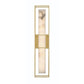 Eurofase Lighting Blakley 24" 1-Light Integrated LED Alabaster Shade Matte Gold Metal Outdoor Wall Sconce