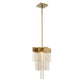 Eurofase Lighting Bloomfield 12" 2-Light Dimmable Integrated LED Metal Gold Pendant Light With Gold Metal Chain Waterfall Accent