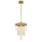 Eurofase Lighting Bloomfield 12" 2-Light Dimmable Integrated LED Metal Gold Pendant Light With Gold Metal Chain Waterfall Accent