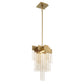 Eurofase Lighting Bloomfield 12" 2-Light Dimmable Integrated LED Metal Gold Pendant Light With Gold Metal Chain Waterfall Accent