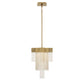Eurofase Lighting Bloomfield 12" 2-Light Dimmable Integrated LED Metal Gold Pendant Light With Gold Metal Chain Waterfall Accent